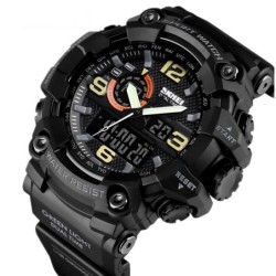 Reloj SKMEI 1520 Cobra Dual Machine Multifunción  Iluminación - Negro