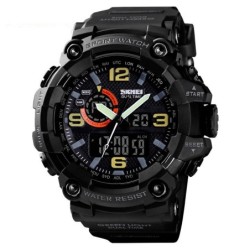 Reloj SKMEI 1520 Cobra Dual Machine Multifunción  Iluminación - Negro