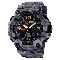 Reloj SKMEI 1520 Cobra Dual Machine Multifunción  Iluminación - Gris