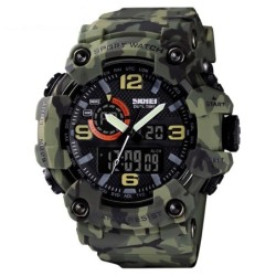 Reloj SKMEI 1520 Cobra Dual Machine Multifunción  Iluminación - Verde