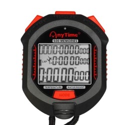 Cronómetro AnyTime 301 Multifunción 500 Laps Retroiluminado - Negro