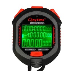 Cronómetro AnyTime 301 Multifunción 500 Laps Retroiluminado - Negro