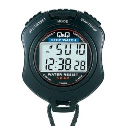 Cronómetro Q&Q HS47 24 Hrs Conteo regresivo Fechador Alarma - Negro