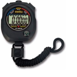 Cronómetro ewtto 9319 Basic Fechador Alarma Split Rango 24 Hr - Negro