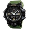 Reloj SKMEI Comando 1586 Dual Multifunción 3 Horarios - Verde