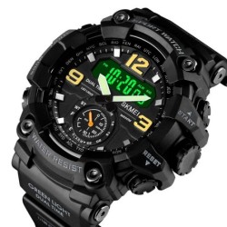Reloj SKMEI Rotor 1637 Dual Multifunción 3 Horarios - Negro