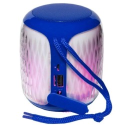 Parlante Bluetooth T&G 611 Iluminado FM USB SD Aux Recargable - Azul