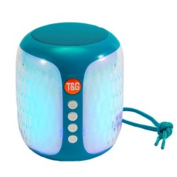 Parlante Bluetooth T&G 611 Iluminado FM USB SD Aux Recargable - Verde