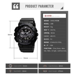 Reloj SKMEI Hybrid 1834 Multifunción Dual Deportivo - Negro