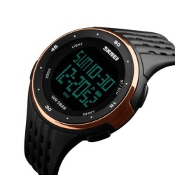 Reloj SKMEI Digital Sport Pin Led Crono T2 Alarma Light 1219 - Oro