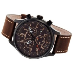 Reloj Timex Expeditión™ T49905 Cronógrafo Indiglo Cuero - Negro