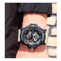 Reloj SMAEL Gear 8036 Dual Multifunción Retroiluminado - Negro