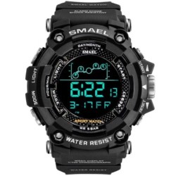 Reloj SMAEL Graphic 1802 Digital Retroiluminación Sport - Negro