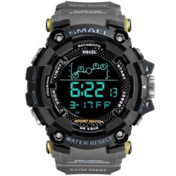 Reloj SMAEL Graphic 1802 Digital Retroiluminación Sport - Gris
