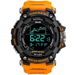 Reloj SMAEL Graphic 1802 Digital Retroiluminación Sport - Naranja