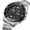 Reloj SKMEI Count 1670 Hibrido 3 horarios Multifunción - Plata N