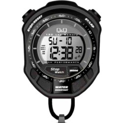 Cronómetro Q&Q MF01J 150 Memorias Rango 10 hrs Resolución 01/100 Negro