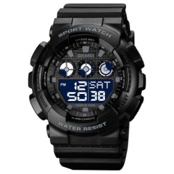 Reloj SKMEI Patrol 1857 Digital Multifunción Horario Mundial - Negro