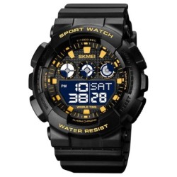 Reloj SKMEI Patrol 1857 Digital Multifunción Horario Mundial - Dorado
