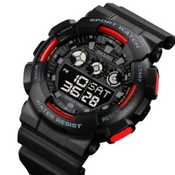 Reloj SKMEI Patrol 1857 Digital Multifunción Horario Mundial - Rojo