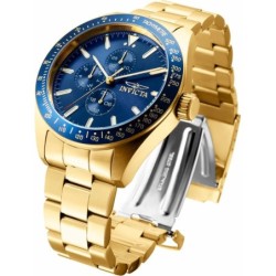 Reloj Invicta Aviator 38967 Fechador 3  Esferas Hombre - Dorado
