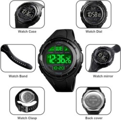 Reloj SKMEI Shield Digital 1656  Multifunción Deportivo - Negro