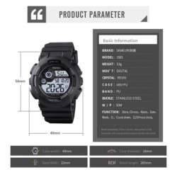 Reloj SKMEI Shadow 1583 Multifunción Iluminación Sport - Negro
