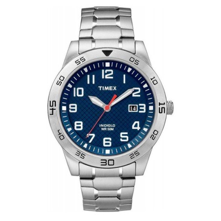 Reloj Timex Field stone TW2P61 Analógico Indiglo Hombre - Plata Azul