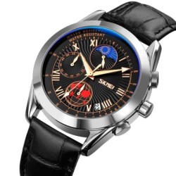 Reloj SKMEI Moon 9236 Analógico Crono Fechador Fase Lunar - Negro