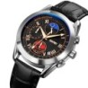 Reloj SKMEI Moon 9236 Analógico Crono Fechador Fase Lunar - Negro
