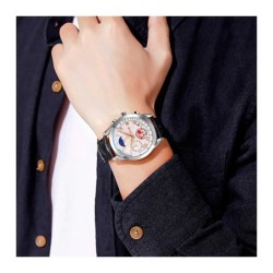 Reloj SKMEI Moon 9236 Analógico Crono Fechador Fase Lunar - Plata