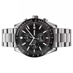 Reloj SKMEI Cronos 9253 Analógico Cronómetro Fechador - Negro Plata