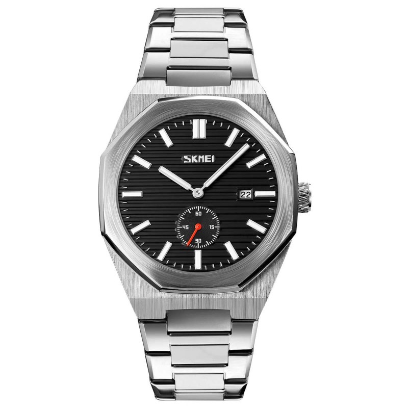 Reloj SKMEI Octa 9262 Analógico Fechador Esfera Seg - Plata Negro