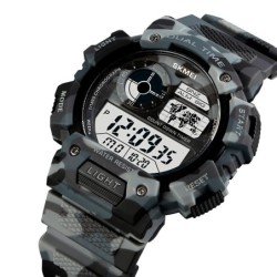 Reloj SKMEI Army 1723 Digital Deportivo Multifunción - Gris Militar