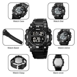 Reloj SKMEI Titanium 1887 Digital Deportivo BackLight - Negro