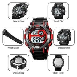 Reloj SKMEI Titanium 1887 Digital Deportivo BackLight - Rojo