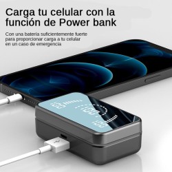 Audífonos Bluetooth S Pro True Wireless 5.1 + PowerBank - Negro