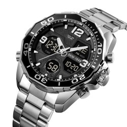 Reloj SKMEI Code 1649 Maquinaria Dual Multifunción Iluminación- Plata