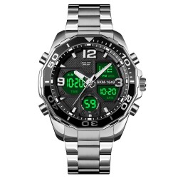 Reloj SKMEI Code 1649 Maquinaria Dual Multifunción Iluminación- Plata