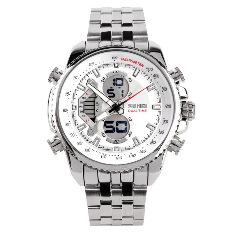 Reloj SKMEI Level 0993 Analógico DIgital Multifunción - Plata