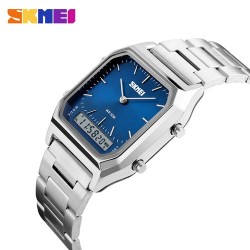 Reloj SKMEI Style 1220 Dual System 3 Tiempos Multifunción Acero - Azul
