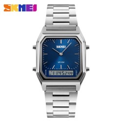 Reloj SKMEI Style 1220 Dual System 3 Tiempos Multifunción Acero - Azul