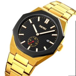 Reloj SKMEI Octa 9262 Analógico Fechador Esfera Seg - Dorado