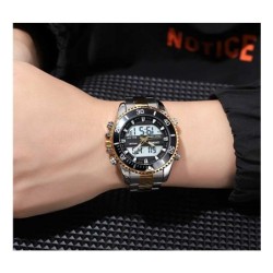 Reloj SKMEI Cronos 1850 Hibrido Multifunción Retroiluminado - Dorado