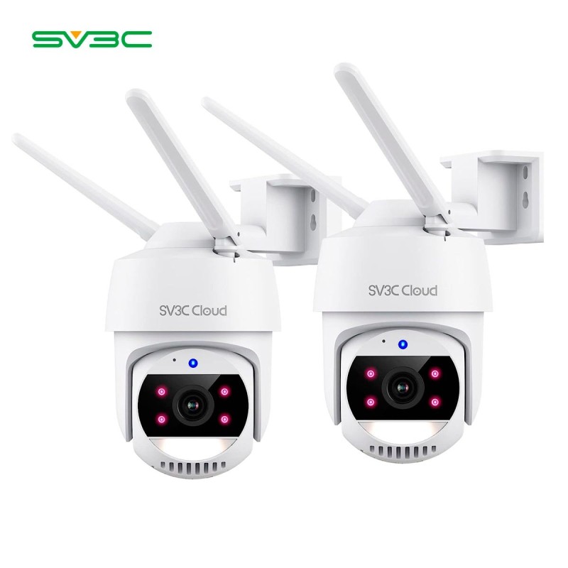 Pack Cámara WiFi SV3C USA Exterior V Nocturna Audio Alarmas Asistente