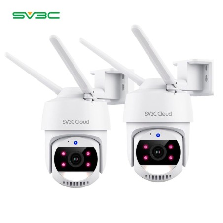 Pack Cámara WiFi SV3C USA Exterior V Nocturna Audio Alarmas Asistente
