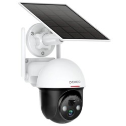 Cámara WiFi Decko Solar 2K exteriores 360° alarma audio V nocturna