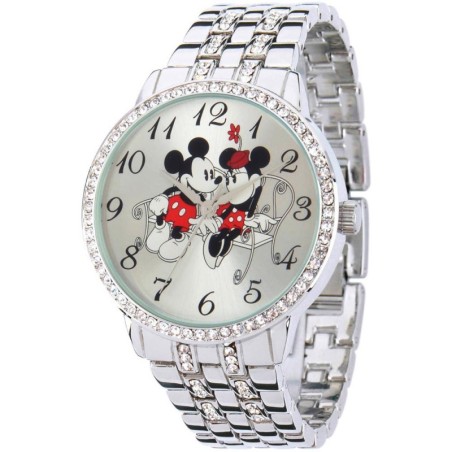Reloj Disney Mickey & Minnie Mouse Analógico Dama - Plateado