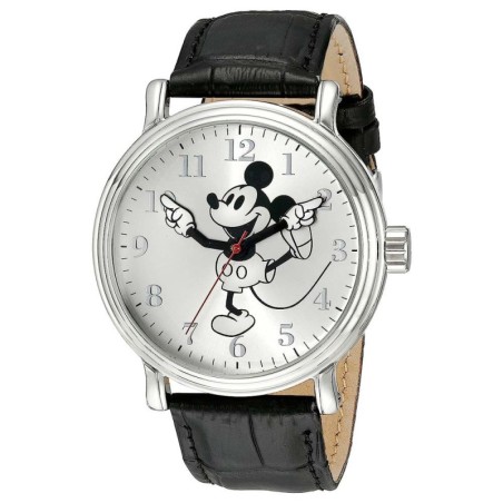 Reloj Disney Mickey Mouse Clásico Analógico Piel Hombre - Negro