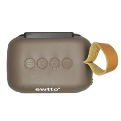 Mini Parlante Bluetooth Ewtto 1611 X-BASS FM USB SD Recargable Gris